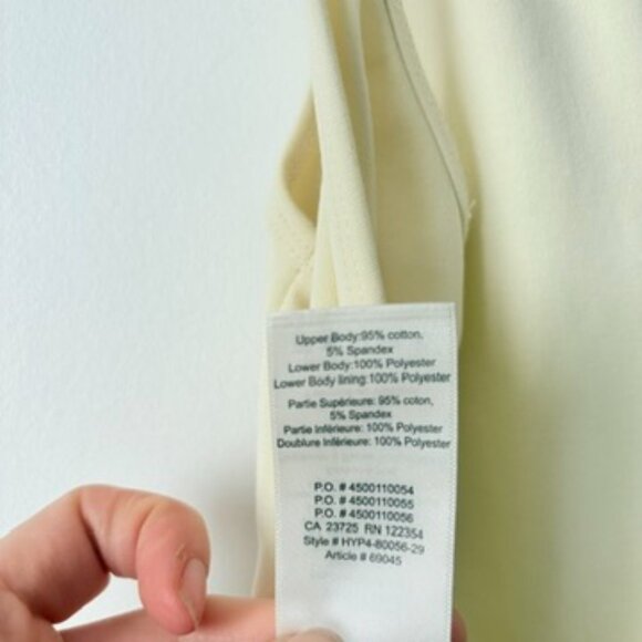 Aritzia Wilfred Daphnee Pleated Skirt Midi Dress NWT Mellow Yellow Size Small - Picture 9 of 9